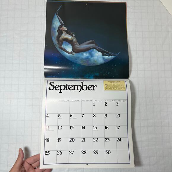 Vintage 1994 Boris Vallejo Mythology Calendar Unused same dates again in 2033 - Picture 16 of 16